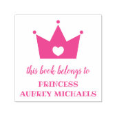Tampon Auto-encreur Princesse Crown - Ce Livre Appartient À (Design)