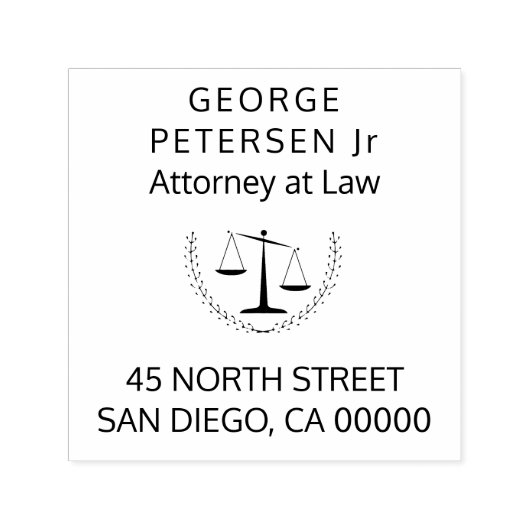 Tampon Auto-encreur Procureur | bares de justice simple (Design)