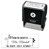 Tampon Auto-encreur Professeur de la Bibliothèque de (En situation)
