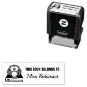 Tampon Auto-encreur Professeur de la Chouette du livre | Ce Livre Appa (En situation)