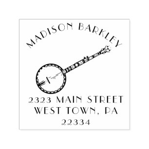 Tampon Auto-encreur Professeur de musique de Banjo