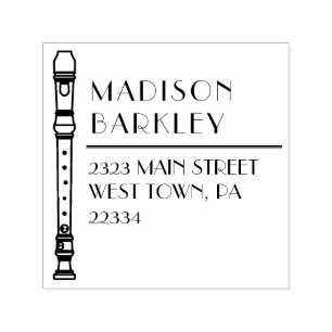 Tampon Auto-encreur Professeur de musique d'instrument à vent Musicien