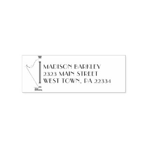 Tampon Auto-encreur Professeur de musique musicale de Harp