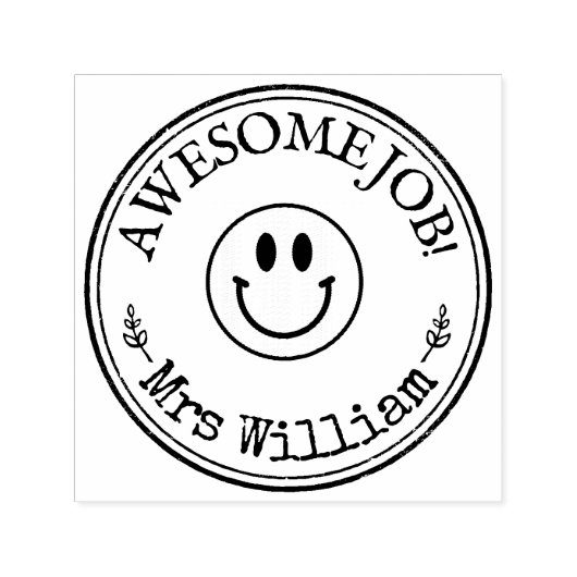 Tampon Auto-encreur Professeur de travail personnalisé (Design)