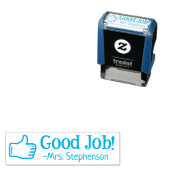 Tampon Auto-encreur Professeur Personnalisé Bon Travail Pouce Vers Le  (En situation)