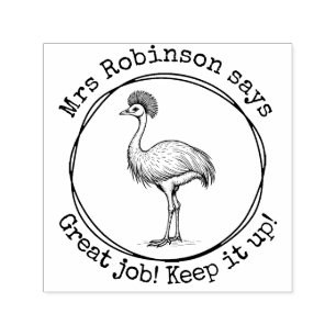 Tampon Auto-encreur Professeur personnalisé Cassowary Excellent Travai