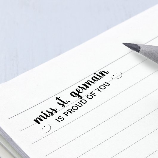 Tampon Auto-encreur Professeur Personnalisé Fier De Vous