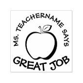 Tampon Auto-encreur Professeur sur mesure - Grand travail avec Apple m (Design)