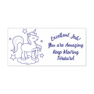 Tampon Auto-encreur Professeur Unicorn Bon Travail, Bien Fait Filles D