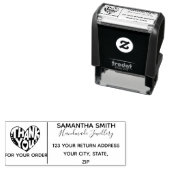 Tampon Auto-encreur Professional Modern "Merci" Adresse de retour (En situation)