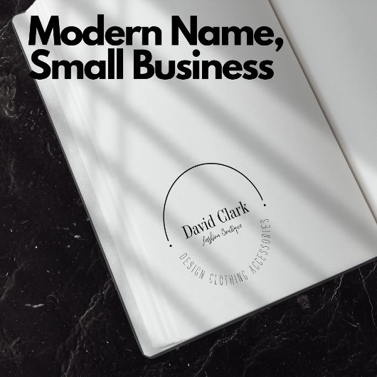 Tampon Auto-encreur Professional Modern Name Small Business Owner