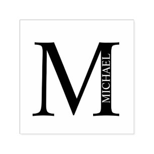 Tampon Auto-encreur Professionnel Élégant Personnalisé Monogramme Self