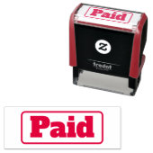 Tampon Auto-encreur Projet de loi payé Red Office & Business Timber (En situation)