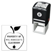 Tampon Auto-encreur Propriété De | Personnalisé | Apple (En situation)
