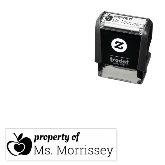 Tampon Auto-encreur Propriété du nom de l'enseignant Salle de classe A (En situation)