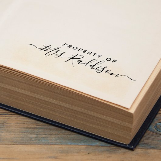 Tampon Auto-encreur Propriété du nom de manuscrit