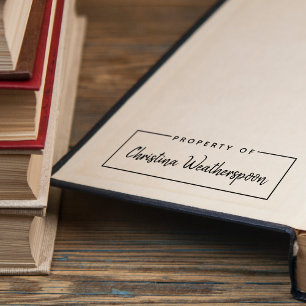 Tampon Auto-encreur Propriété simple du nom de manuscrit