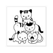 Tampon Auto-encreur Pyramide de chats (Design)