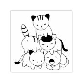 Tampon Auto-encreur Pyramide des chats - Groupe de chats (Design)