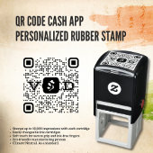 Tampon Auto-encreur QR Code Cash App Timbre en caoutchouc personnalisé