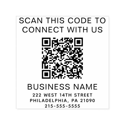 Tampon Auto-encreur QR Code Entreprise moderne (Design)
