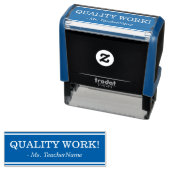 Tampon Auto-encreur "QUALITÉ AU TRAVAIL !" Témoignage de l'enseignant  (En situation)