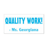 Tampon Auto-encreur "QUALITÉ AU TRAVAIL !" Timbre en caoutchouc de l'e (Design)