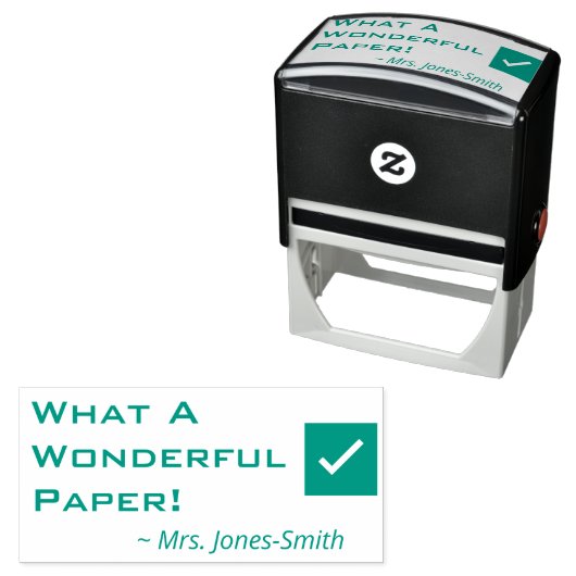 Tampon Auto-encreur "Quel Magnifique Papier !" Timbre en caoutchouc de (En situation)