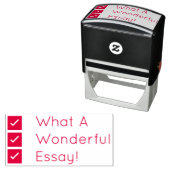 Tampon Auto-encreur "Quel Merveilleux Essai !" Timbre en caoutchouc Tu (En situation)