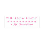 Tampon Auto-encreur "QUELLE GRANDE RÉPONSE !" Timbre en caoutchouc de  (Design)