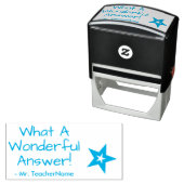 Tampon Auto-encreur "Quelle Merveilleuse Réponse !" Timbre en caoutcho (En situation)