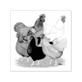 Tampon Auto-encreur Quintette de poulet liée au sexe (Design)