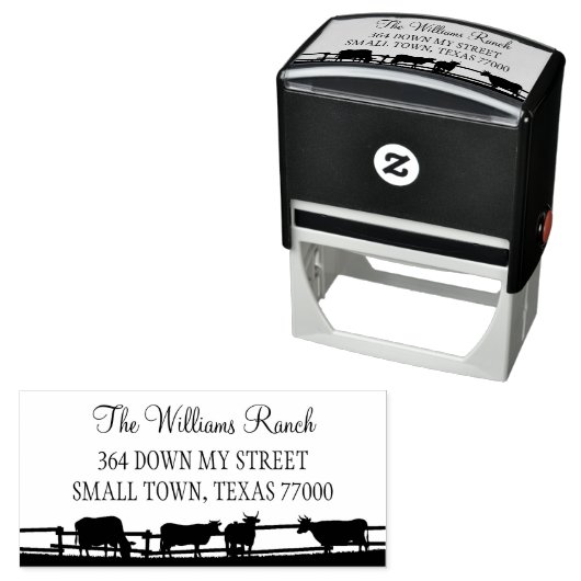 Tampon Auto-encreur Ranch avec script manuel (En situation)