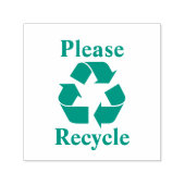 Tampon Auto-encreur Recycler avec Carré de symbole de recyclage (Design)