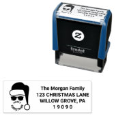 Tampon Auto-encreur Red Black Noël (En situation)