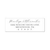 Tampon Auto-encreur Refined Black Calligraphy Address (Design)