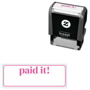 Tampon Auto-encreur Règlement Amusant Encaissé Payé ! Comptabilité Ten