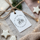 Tampon Auto-encreur Reindeer Couple Scarts & Snow Name Adresse de reto