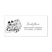 Tampon Auto-encreur Reindeer Vacances Adresse de retour auto-encastrée (Design)