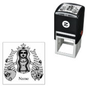 Tampon Auto-encreur Reine de la couronne étoilée Sirène Thunder_Cove (En situation)