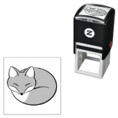 Tampon Auto-encreur Renard couché stylisé (En situation)