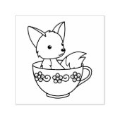Tampon Auto-encreur Renard dans un Tea Color Me (Design)