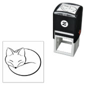 Tampon Auto-encreur Renard dormant (En situation)