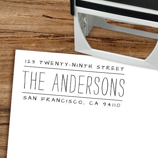 Tampon Auto-encreur Renvoyer l'adresse de fractionnement à la main