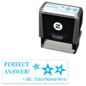 Tampon Auto-encreur "RÉPONSE PARFAITE !" Timbre en caoutchouc de l'édu (En situation)