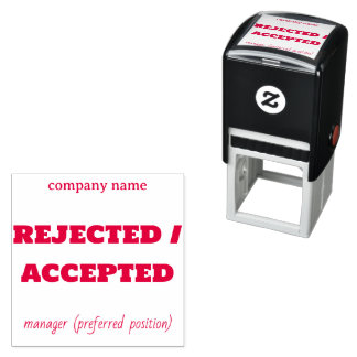 Tampon Auto-encreur Réponse personnalisable Entreprise moderne Rouge