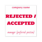 Tampon Auto-encreur Réponse personnalisable Entreprise moderne Rouge (Design)