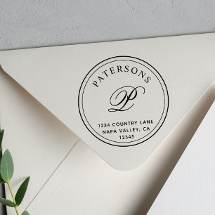 Tampon Auto-encreur (RESIZED) Classic Monogramme Adresse de retour