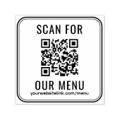 Tampon Auto-encreur Restaurant Menu Website QR Code (Design)