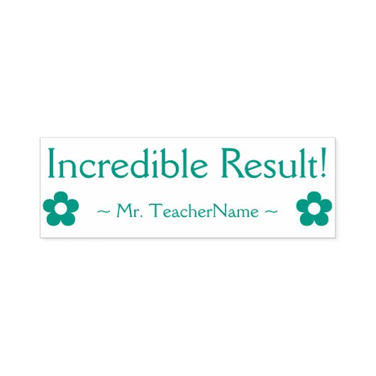 Tampon Auto-encreur "Résultat incroyable !" + Nom du Tuteur Timbre en  (Design)